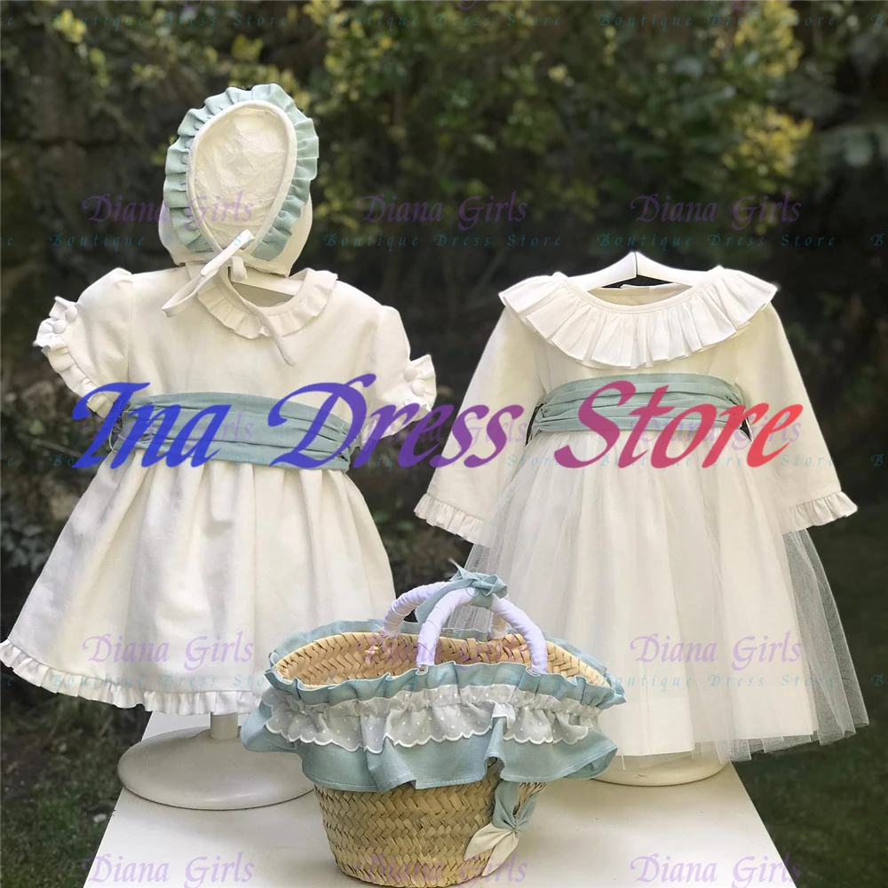 Quality Lovely First Communion Gowns Idyllic Customized Lace Print Appliqué Flower Girl Dress Princess Ball Birthday Party Gowns