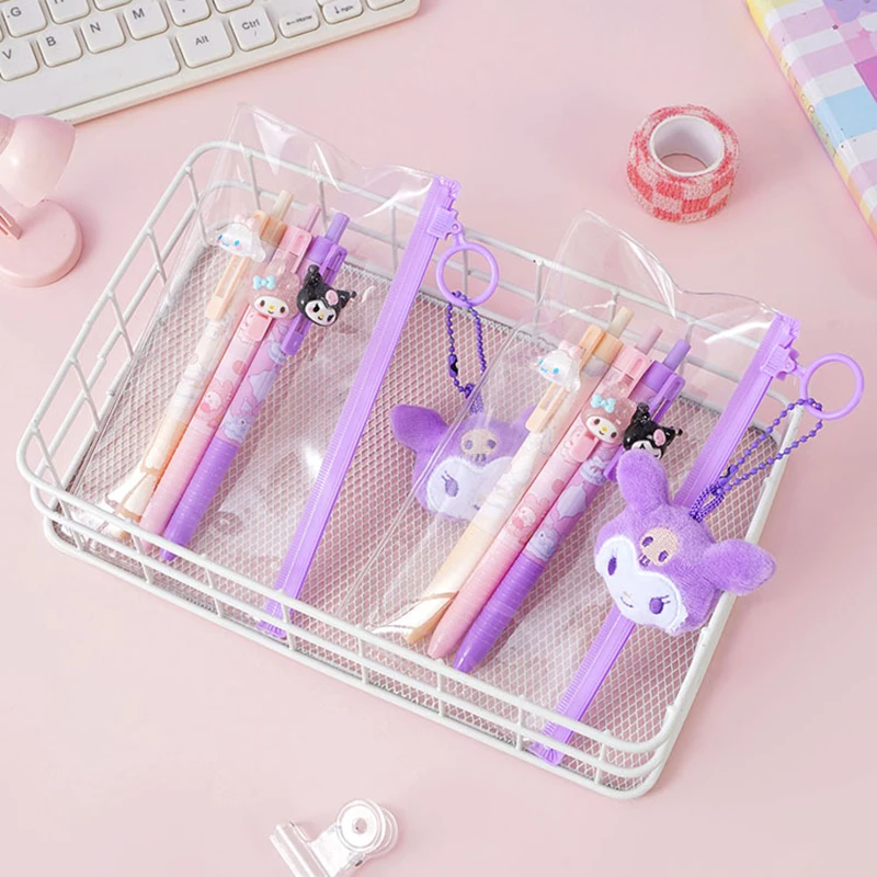 10/20bag Sanrio Gel Pens Kuromi Melody Cinnamoroll Neutral Pen Stationery Set Roller Ball Pen Office School Supplies Wholesale