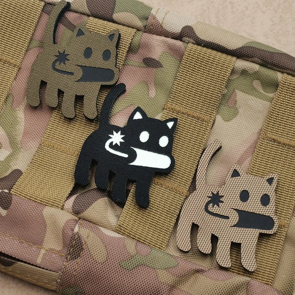 Bomba Yansıtıcı Yamalar Sevimli Karikatür Hayvanlar Taktik Yama Çıkartmalar Giyim Üzerinde Kanca Ve Döngü