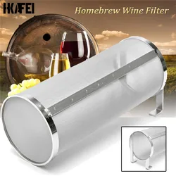 400 Micron Beer Homebrew Filter Hop Filter Cartridge With Hook Strainer Dry100x255mm Stainless Steel Hop Spider Mesh Filter