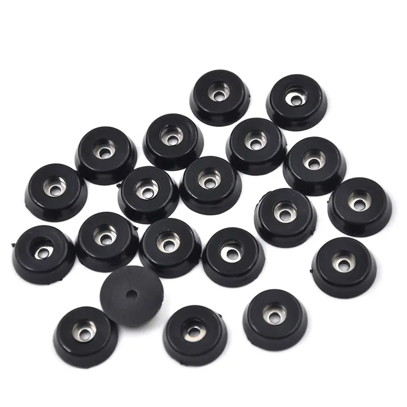 20Pcs Rubber Foot Pad Speaker Cabinet Black Rubber Feet Chair Floor Protector Furniture Box Conical Non-slip Table Leg Cover