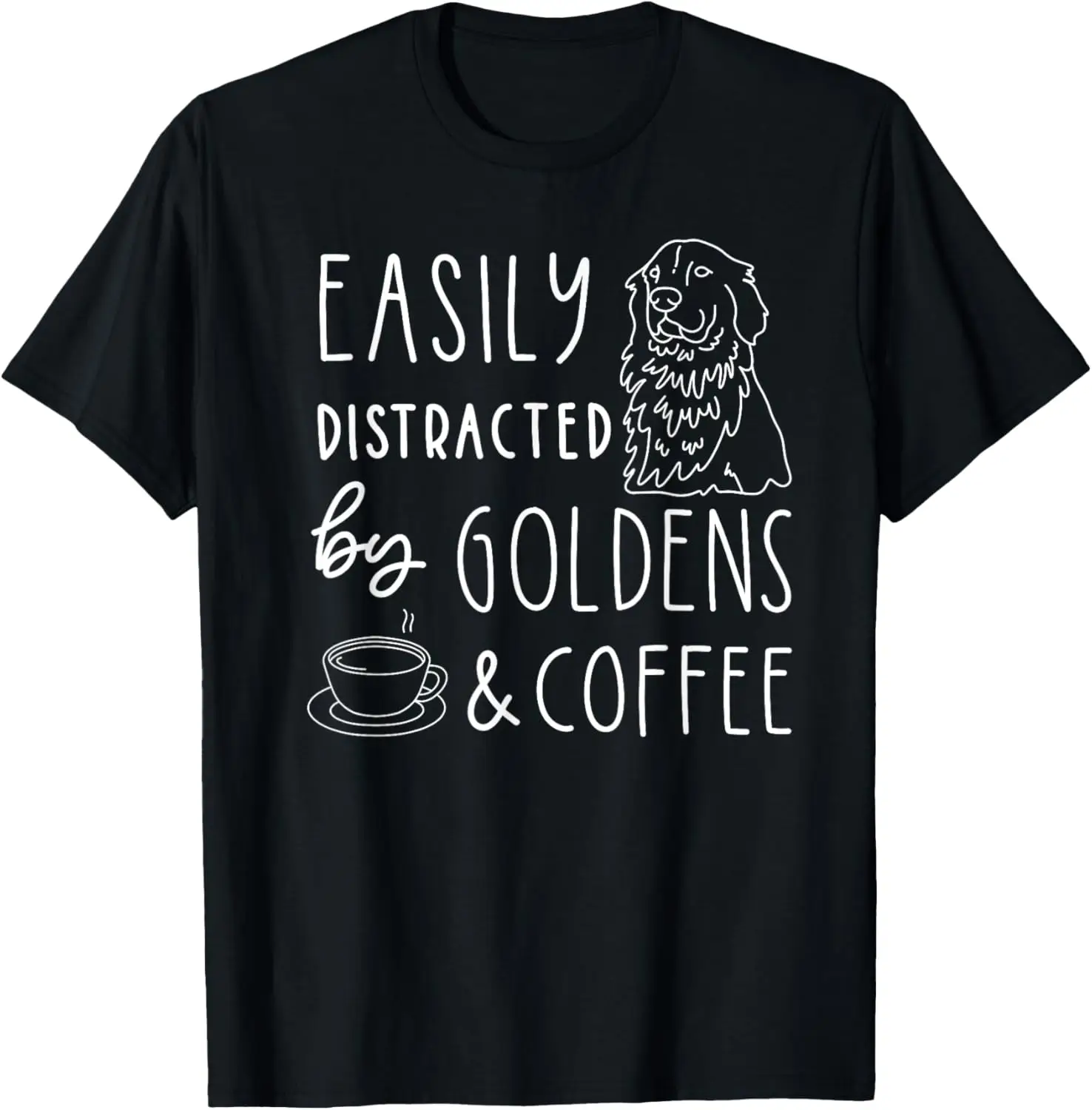 

Funny Golden Retriever, Dog And Coffee, Golden Retriever T-Shirt