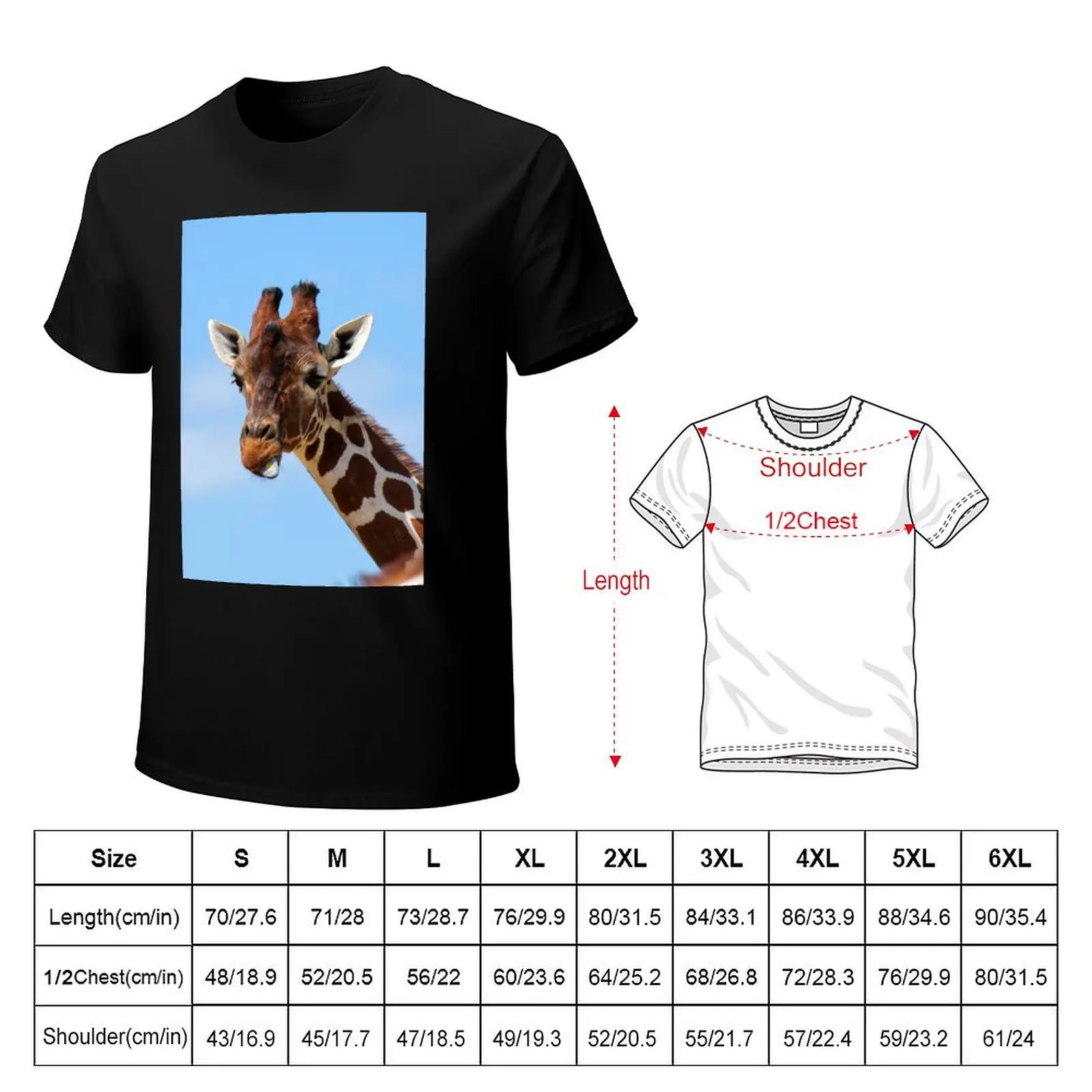 Cheeky giraffe T-Shirt summer tops oversizeds rapper graphic tees cute clothes Short sleeve tee men