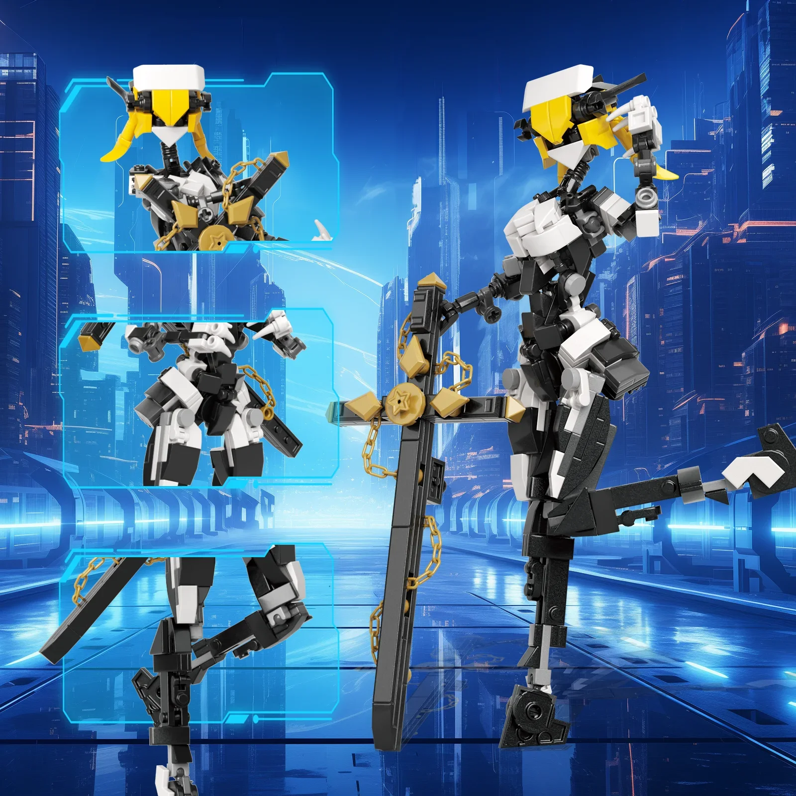 MOC Mecha Armed Fighting Nun Robot Model Mecha Girl Robot Building Blocks Set DIY Adults Collection Toys Birthday Gift 291 PCS