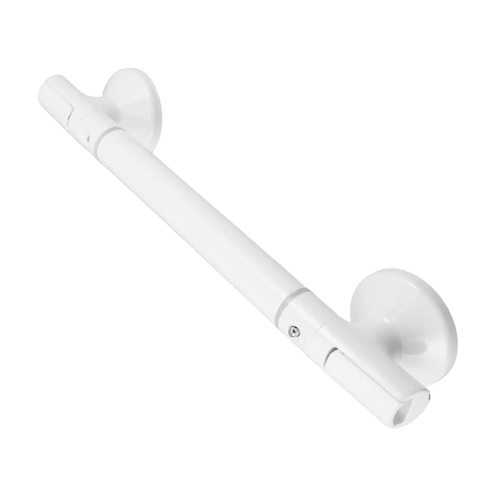 Bathroom Grab Bar White Suction Cup Armrests 18 Inch Non-Slip Plastic Safety Handle Toilet Support Hand Rail for Elderly