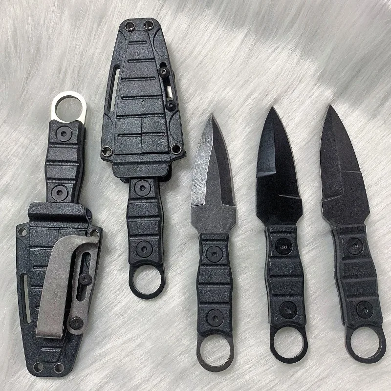 Faca profissional de sobrevivência ao ar livre, lâmina fixa EDC com bainha - aço D2 de alta dureza para camping, caça e autodefesa