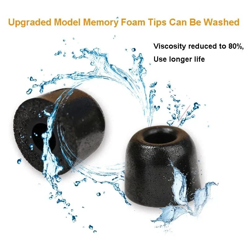12 paia di punte In spugna di Memory Foam ANJIRUI cuscinetti auricolari T200 (LMS) 4.5mm per auricolari In-Ear auricolari potenziati per bassi