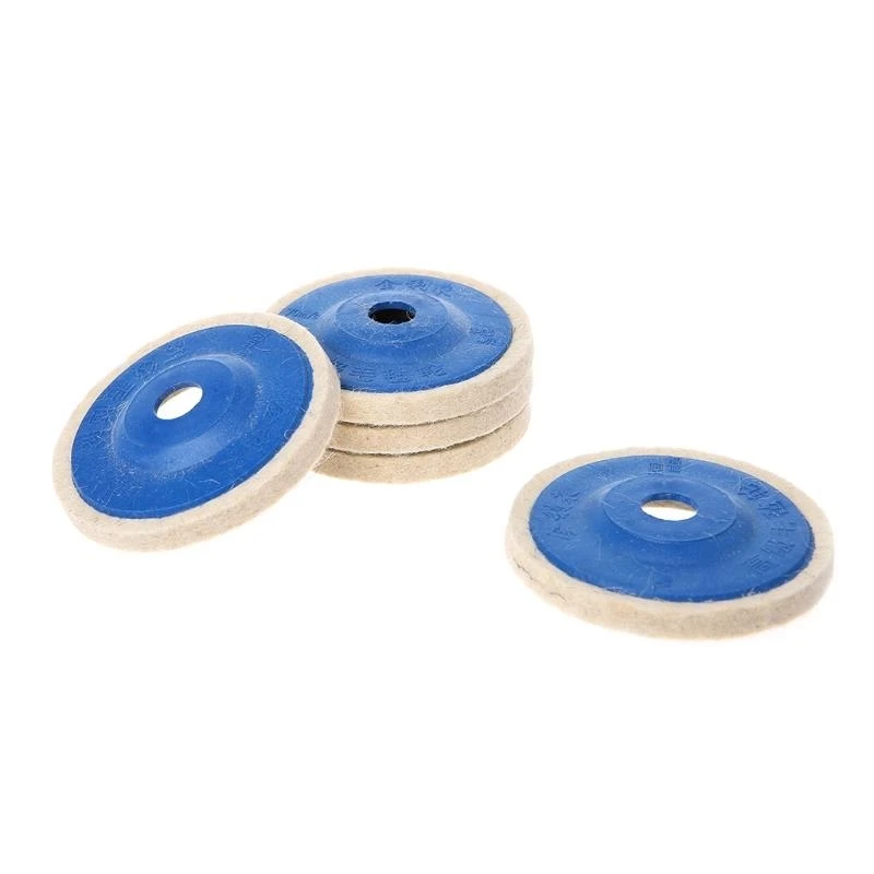 

D8KF 5Pcs 4'' Round Polishing Wheel Felt Wool Buffing Polishers Pad Buffer Disc Tools