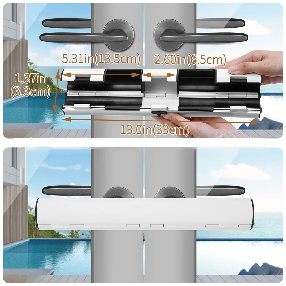 13inch Bifold Door Locks Aluminum Alloy Compatible With Various Handles Designed For Double Doors Patio Security