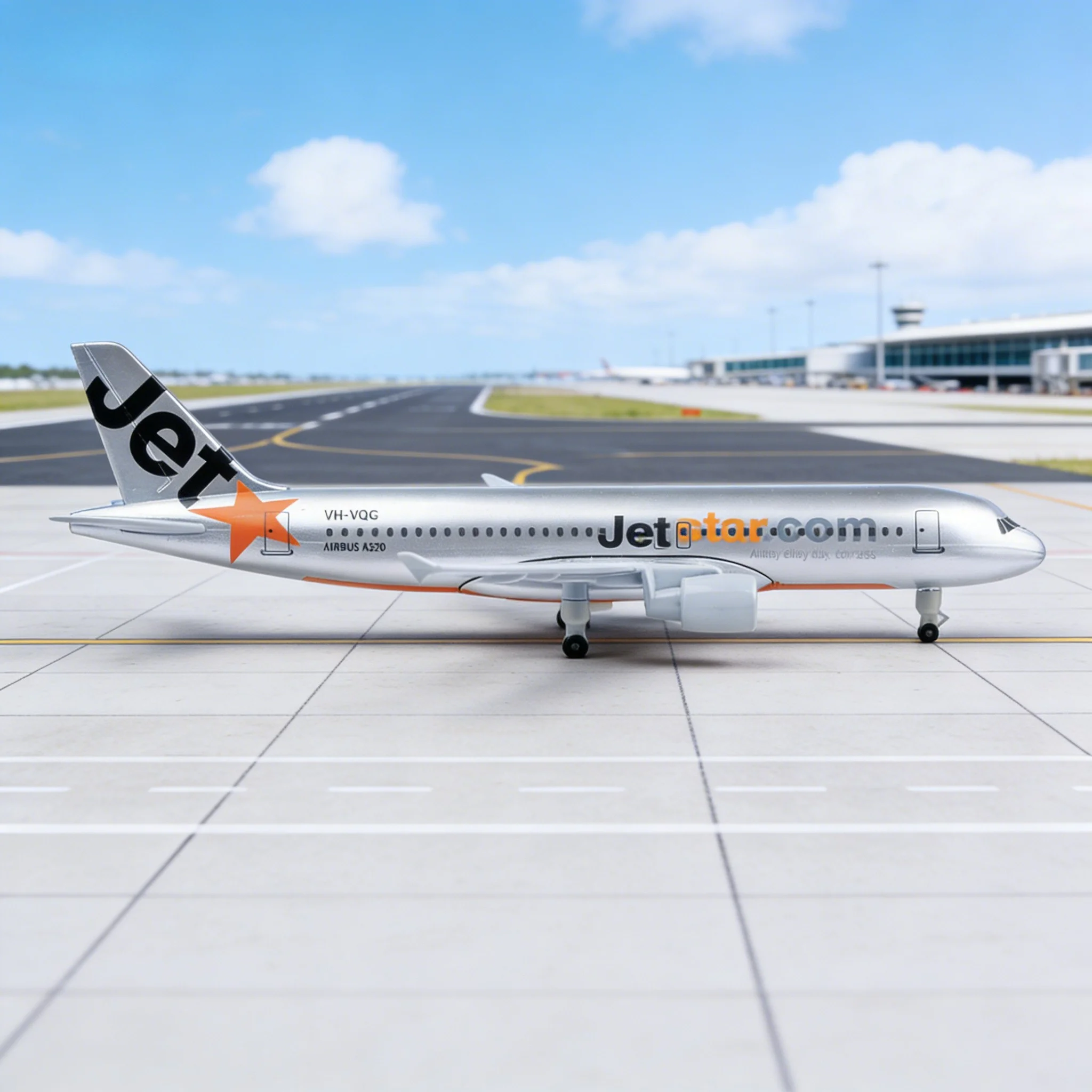 20cm Jetstar A320 Diecast Metal Airplane Model with Stand Wheel for Aviation Enthusiasts Gifts Home Decorations or Collection view 5