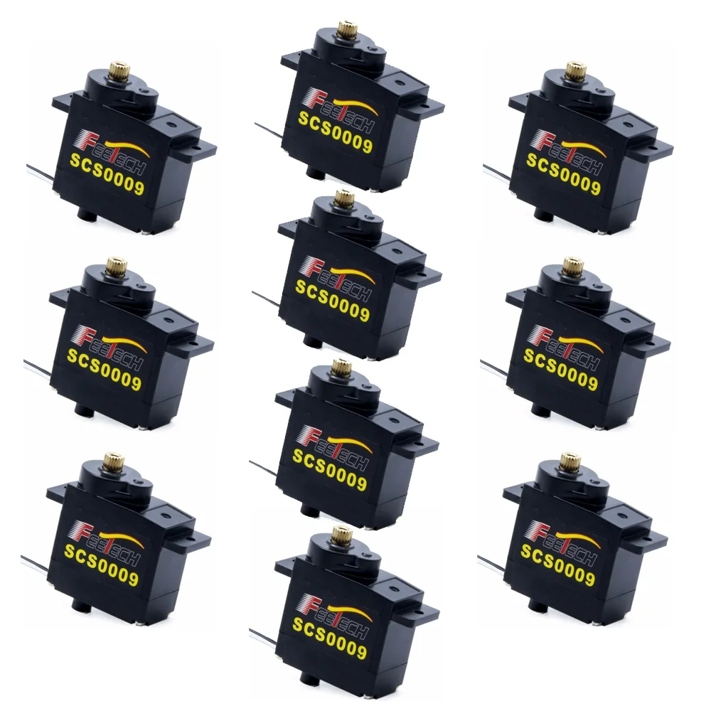 

Мини-сервопривод Feetech 2 кг 300 ° Двухосевой двигатель с металлической шестерней, микросервопривод для роботизированной руки с последовательной шиной TTL/модели RC (1/2/4/10 шт.)