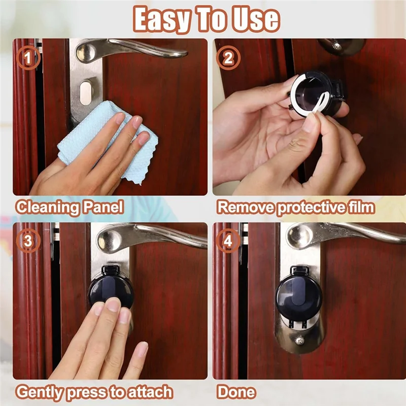 

B94A 4 Pack Deadbolt Child Safety Lock, Child Proof Deadbolt Cover, Door Safety Deadbolt Lock For Kids Durable