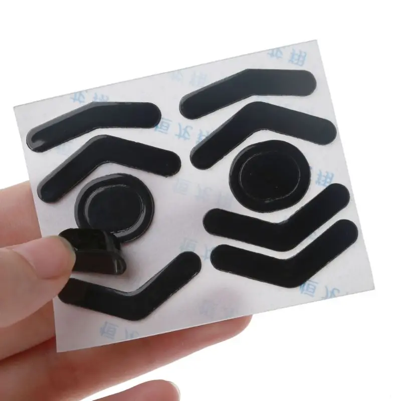 H7jf 2 conjuntos 0.6mm mouse pés patins mouse adesivos almofada para logitech g604 mouse