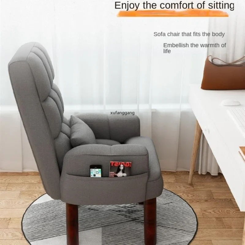 Living Room Sofa Chair  Folding Comfortable Lounge Chair Fabric Feeding  Nursing Vanity Single Person Computer Chair