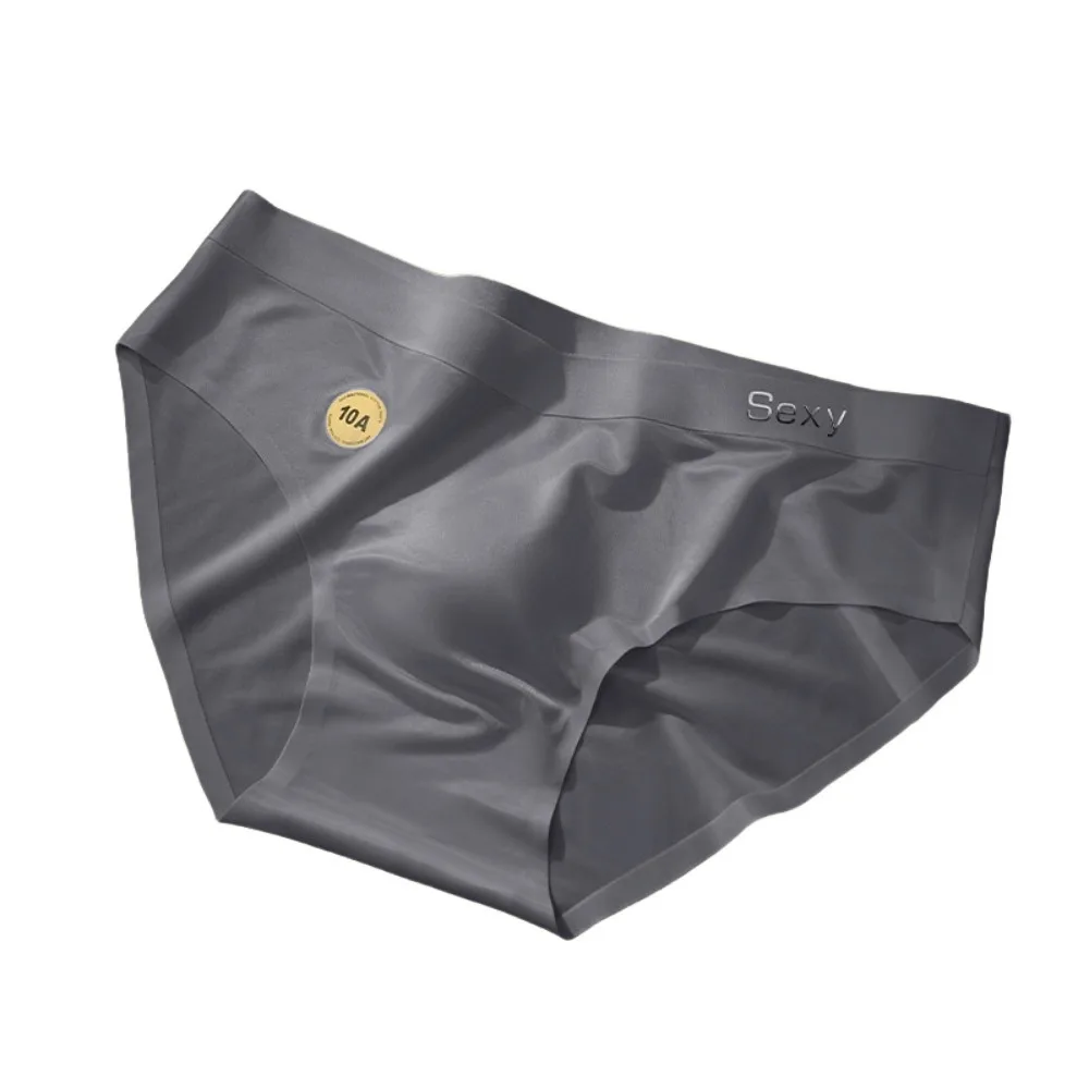 

Удобные летние тонкие атласные трусы мужские простые дышащие трусики из ледяного шелка нижнее белье быстросохнущее бесшовное нижнее белье мужское лето