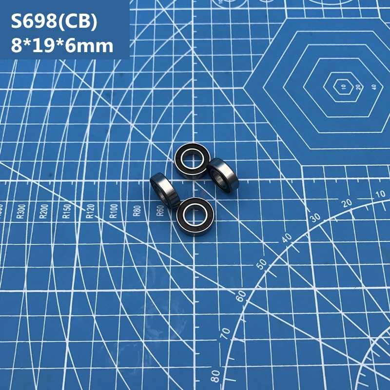 

2 шт. ABEC-5 S698-2RS CB гибридный керамический шарикоподшипник из нержавеющей стали с глубокой канавкой S698 8x19x6 мм для рыбалки
