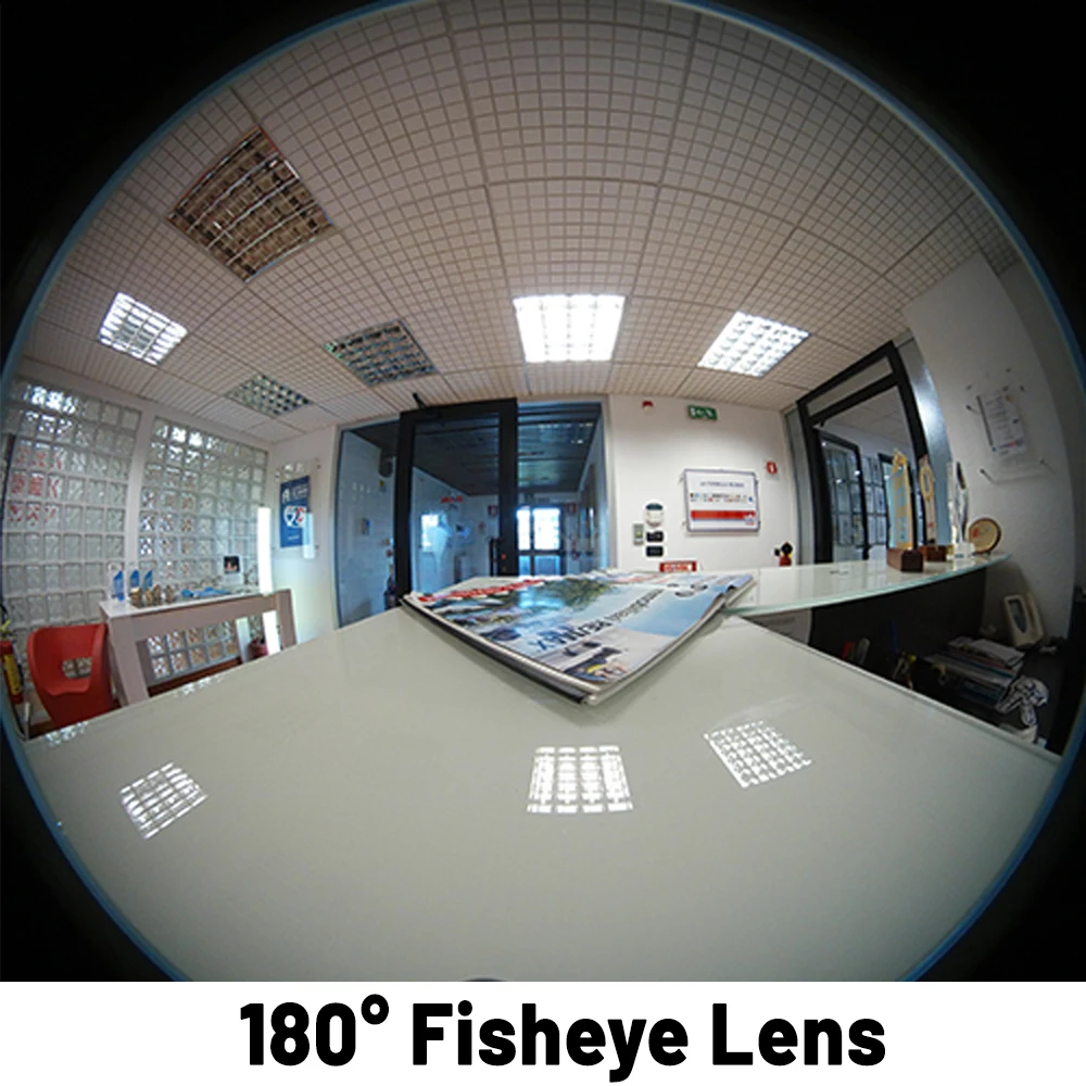 Papan Kamera IP WGWK IMX307 3MP Ultra Low Illumination Dengan 1.5mm 180 °   Lensa Fisheye Onvif H.265 RTSP POE Modul Webcam Keamanan