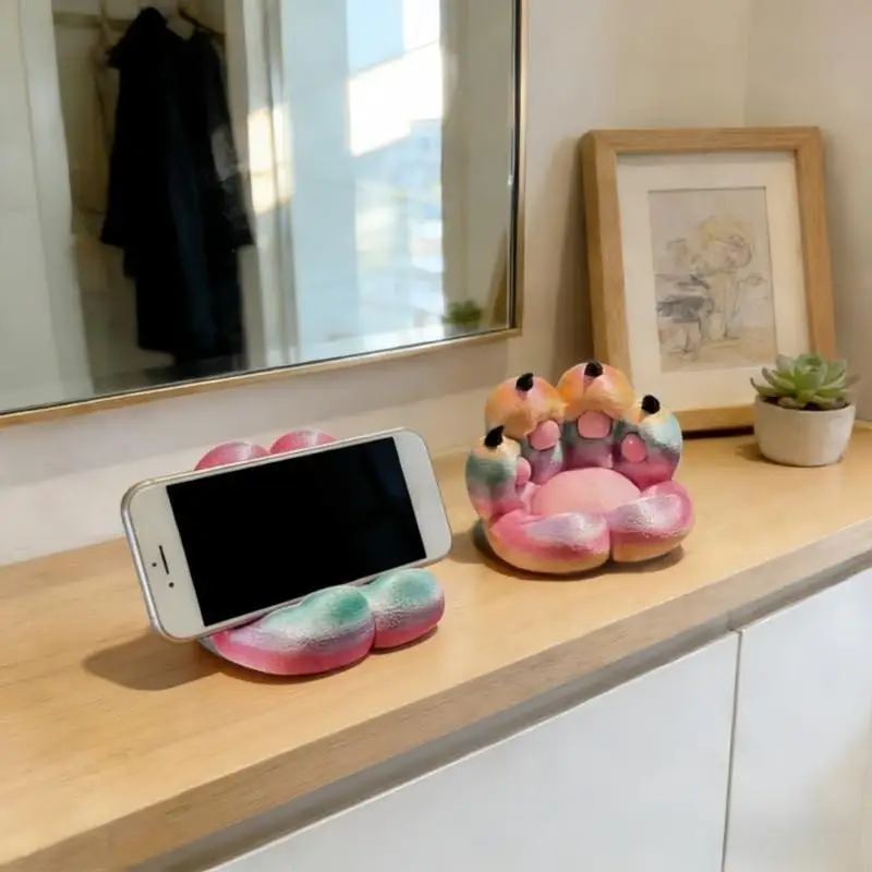 

Cats Paws Design Phone Stand Holder Adjustable Fit Most Smartphones Lightweight Portable For Bedroom Kitchen F19E