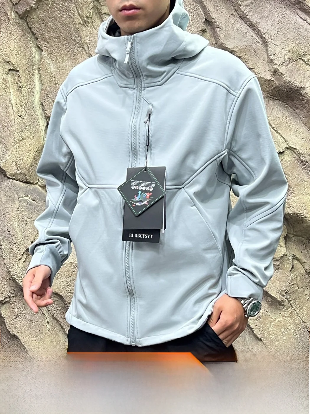 Function Series 3D Tailoring Outdoor Men's Softshell Jacket Composite P Flannel Autumn Winter Coat Standard Fit Long Sleeve H...