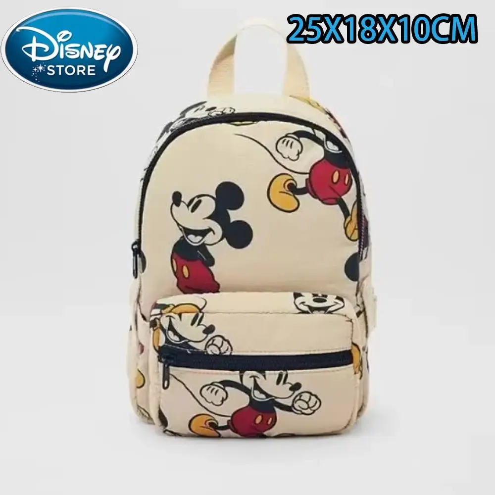 Disney Cartoon Backpack Women\'s Mickey Mouse Donald Duck Pattern Student School Bag Large Capacity Backpack Girls Shoulder Bag