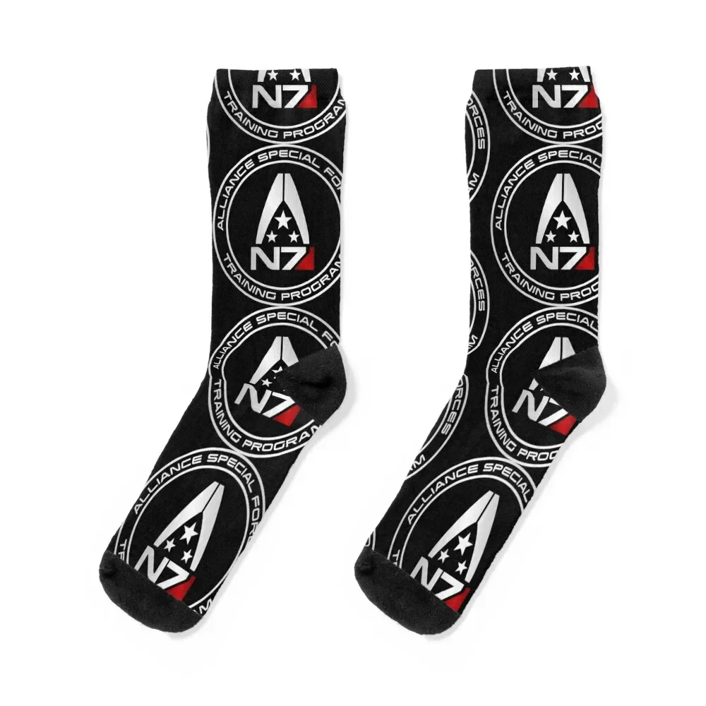 

Mass Effect N7 - Logo Socks cute gift custom japanese fashion Men's Socks Luxury Women's hiphop retro cycling Ladies Socks Men's