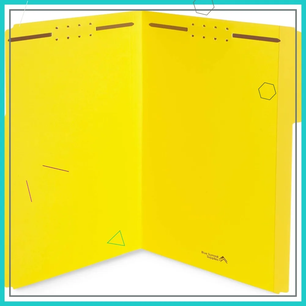 

Желтые папки для юридических документов с застежками, с вырезанными язычками 1/3, прочные, для медицинских или юридических файлов, 50 штук в упаковке