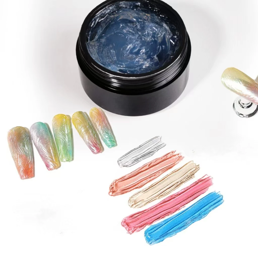 5ml 3D clair ongles Gel et Nail Art miroir poudre créer métallique tridimensionnel nail art 3D peinture Gel