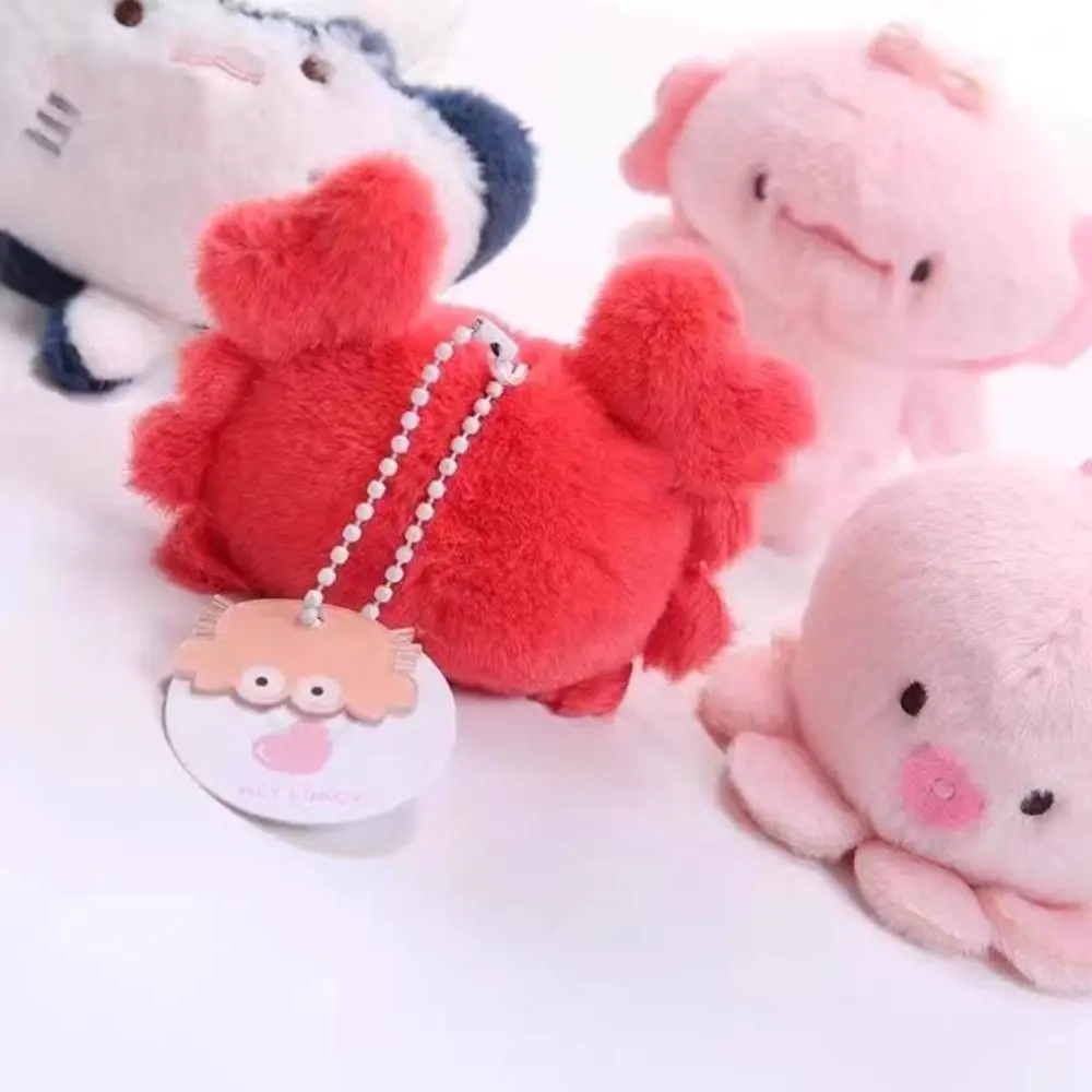 JORay-Porte-Clé en Peluche d'Organismes Marins, Jouets de Dessin Animé, Pendentif de Poisson Amusant, Décor de Sac à Dos, Pieuvre, Beurre, Kawaii