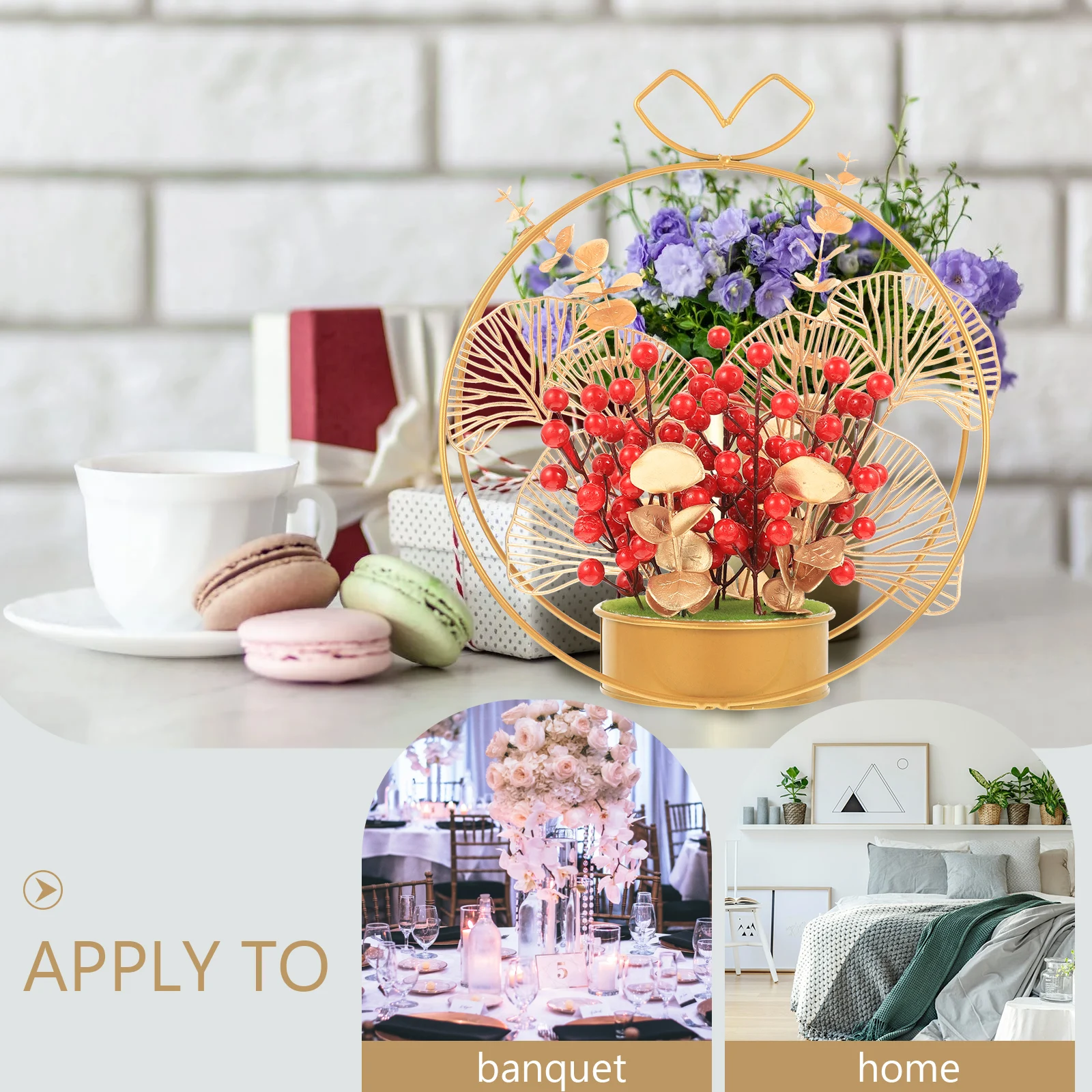 

Facai Fruit Simulated Flower Table Decorations for Living Room Red Berries Berry Wedding New Year Gifts Dining Centerpiece