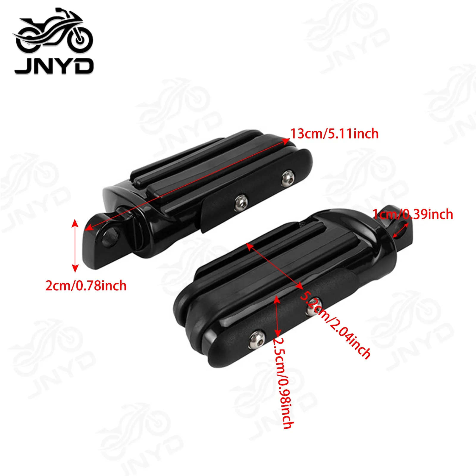 JNYD Motorcycle Footrest Aluminum Footpegs Male Mount Foot Pegs For Harley Sportster Touring Custom Dyna Fat Bob Softail Fat Boy