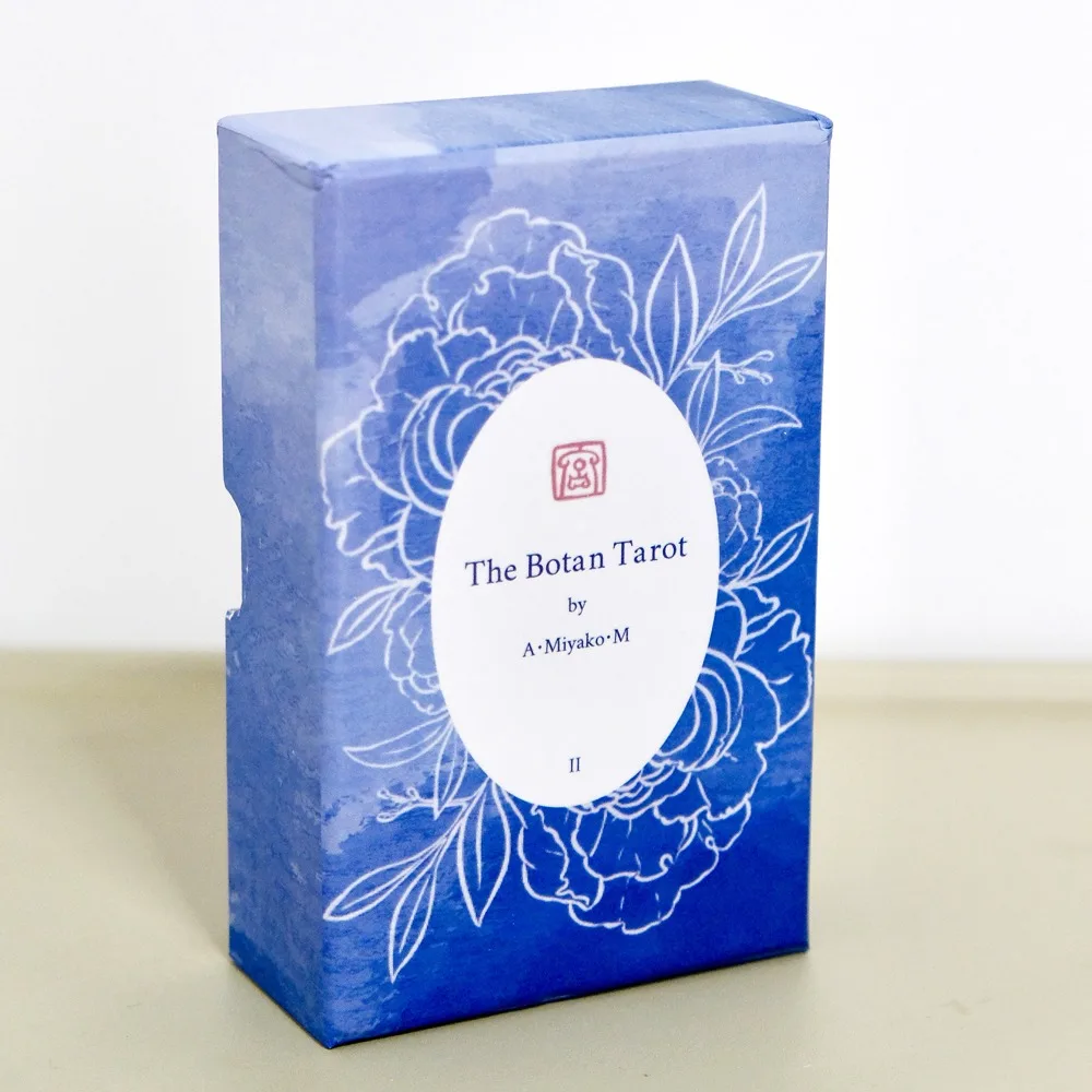 12*7cm Botan Tarot Featuring Lush and Whimsical Watercolor Illustrations In Rigid Box 78 Pcs Japanese Tarot Cards