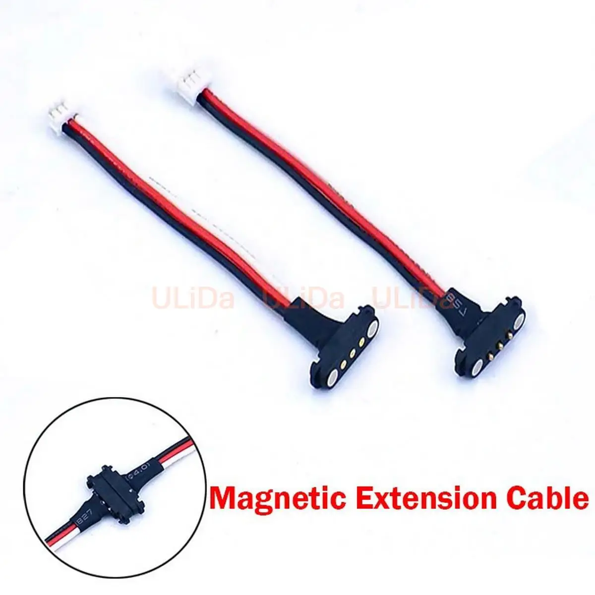1pc Magnetische RC Verlängerung Kabel Schwarz Simulation Snap-on Kabel Einfach zu Installieren Kunststoff Auto Licht Verlängerung draht RC Boot FPV