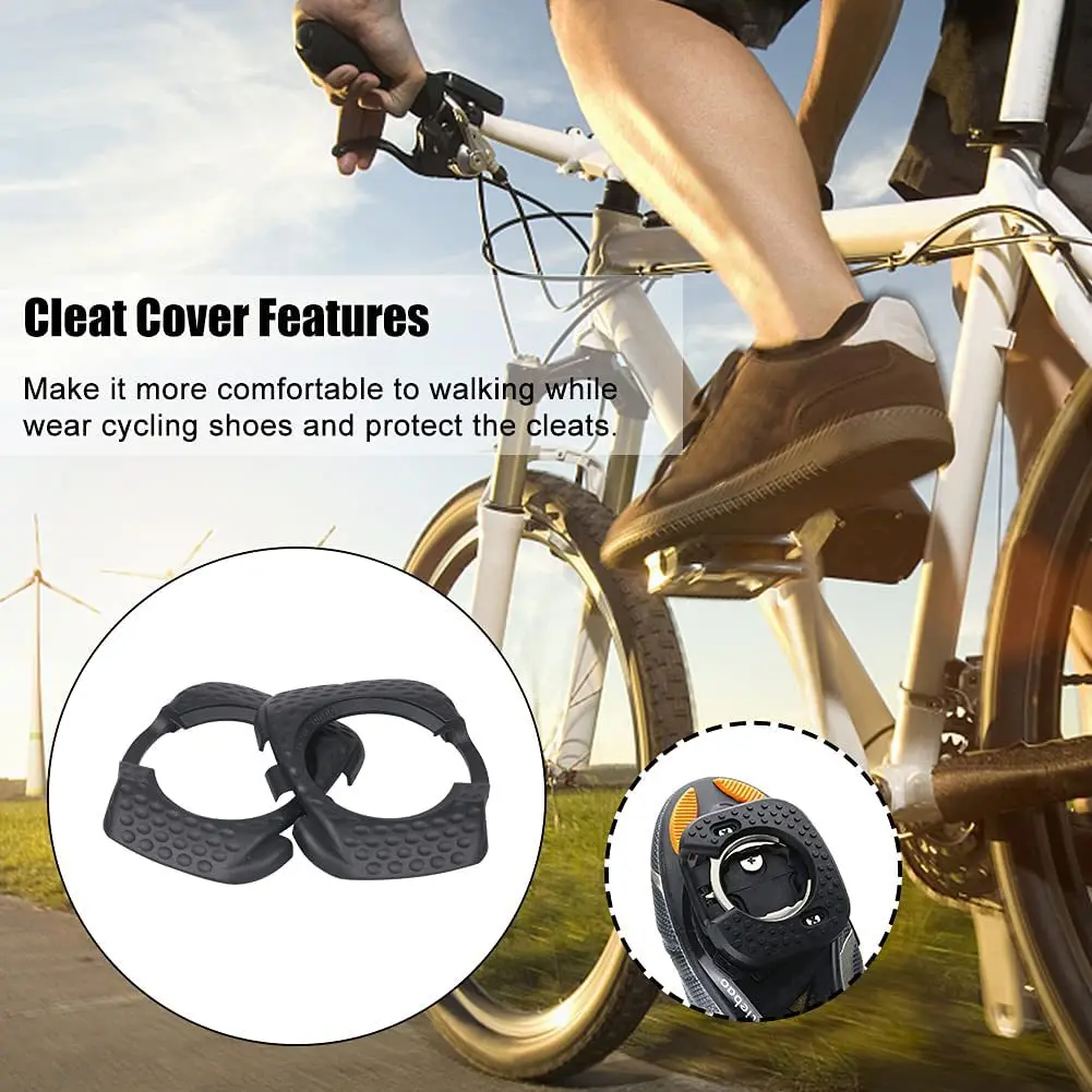 1 Pair Black Cleat Covers Quick Release Cycling Shoes Cleats Case Self-locking Pedal Cover Aerodynamic For WAHOO SpeedPlay Zero - view 2