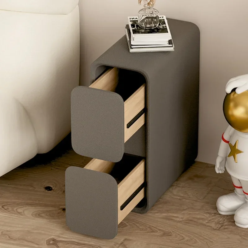 Modern Bedroom Bedside Table Nightstands Cabinets Wooden Bedside Table Nightstands Narrow Comodini Small Space Furniture