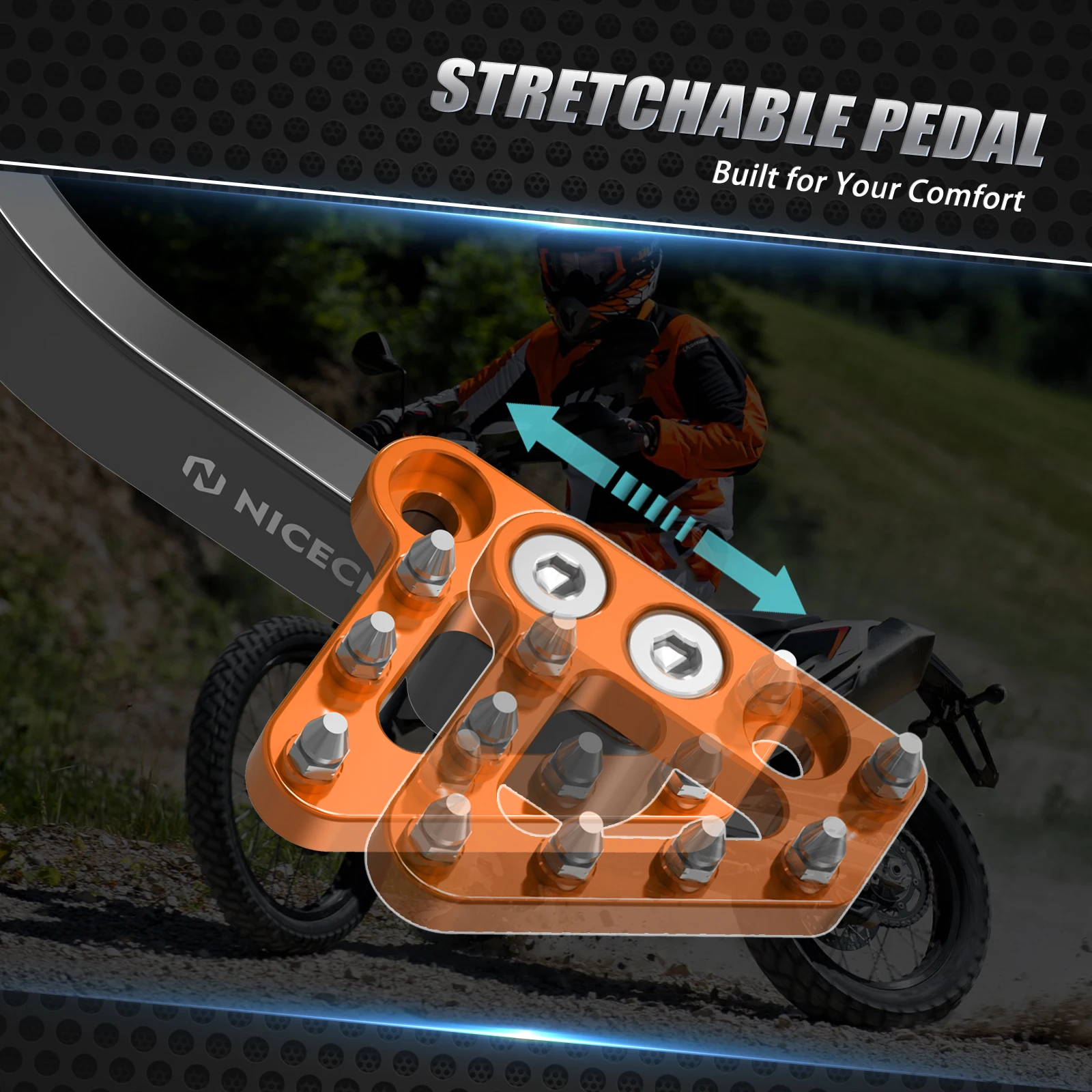 (EU-Lager) NICECNC Für KTM 690 Enduro R 690 SMC R 2019-2026 Bremspedal Für Husqvarna 701 Enduro/701 Supermoto GasGas 700 SM/ES – Detail 4