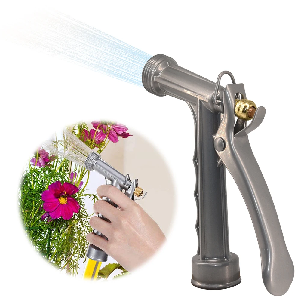 

Насадка-распылитель для шланга с металлической рукояткой и резьбовой передней частью для полива сада (американская)