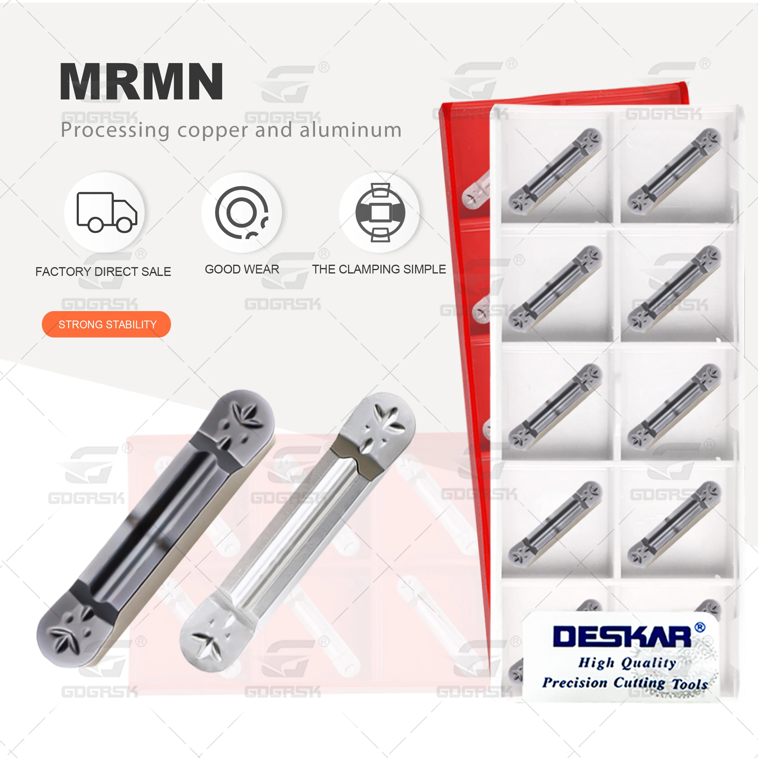 

DESKAR MRMN Series Slotting Blade MRMN200/300/400/500-M LDA K10 CNC Machining Center Grooving Insert Parts MRMN Arc Turning Tool