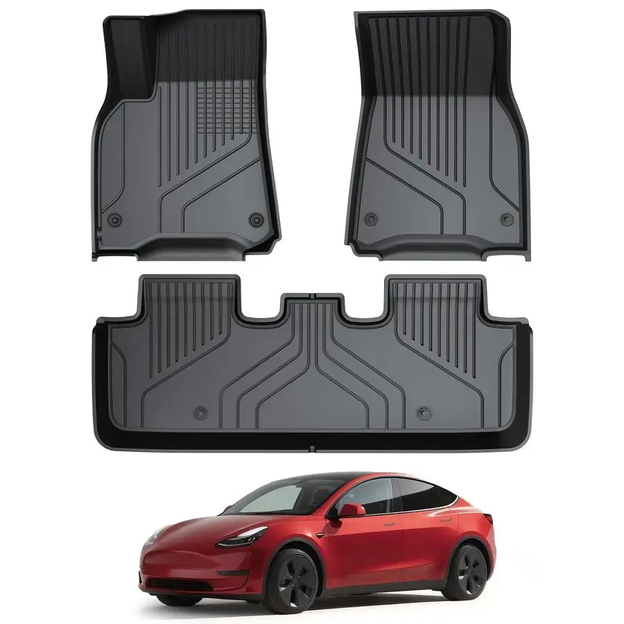 

Утолщенные коврики для Tesla Model y Standard Premium Performance 2025, 2024, 2023, 2022, 2021, 2020 3D Custom Fit для любой погоды