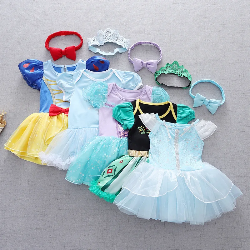 First Birthday NewBorn Baby girl Costume Romper Baby Clothes Elsa Anna Snowwhite Bebe Clothing Children Infant Dress for Girl