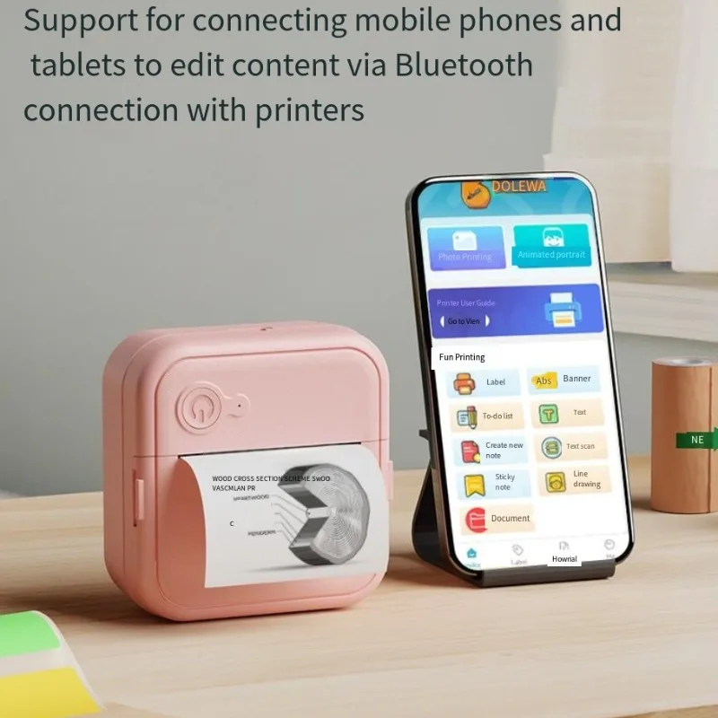 New Mini D8 Thermal Label Printer, Portable Home Label Maker, Inkless Printing Mini Printer for Home Office