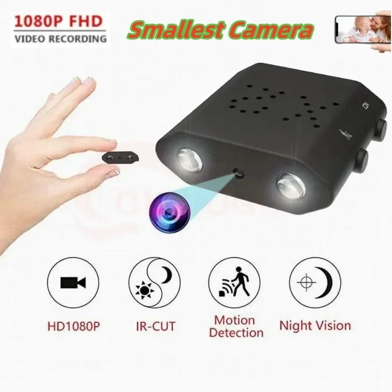 

Smallest Mini Camera 1080P HD Night Vision IR-CUT Motion Detection Micro Camcorders Smart Home Security DV Video Recorder Espiar