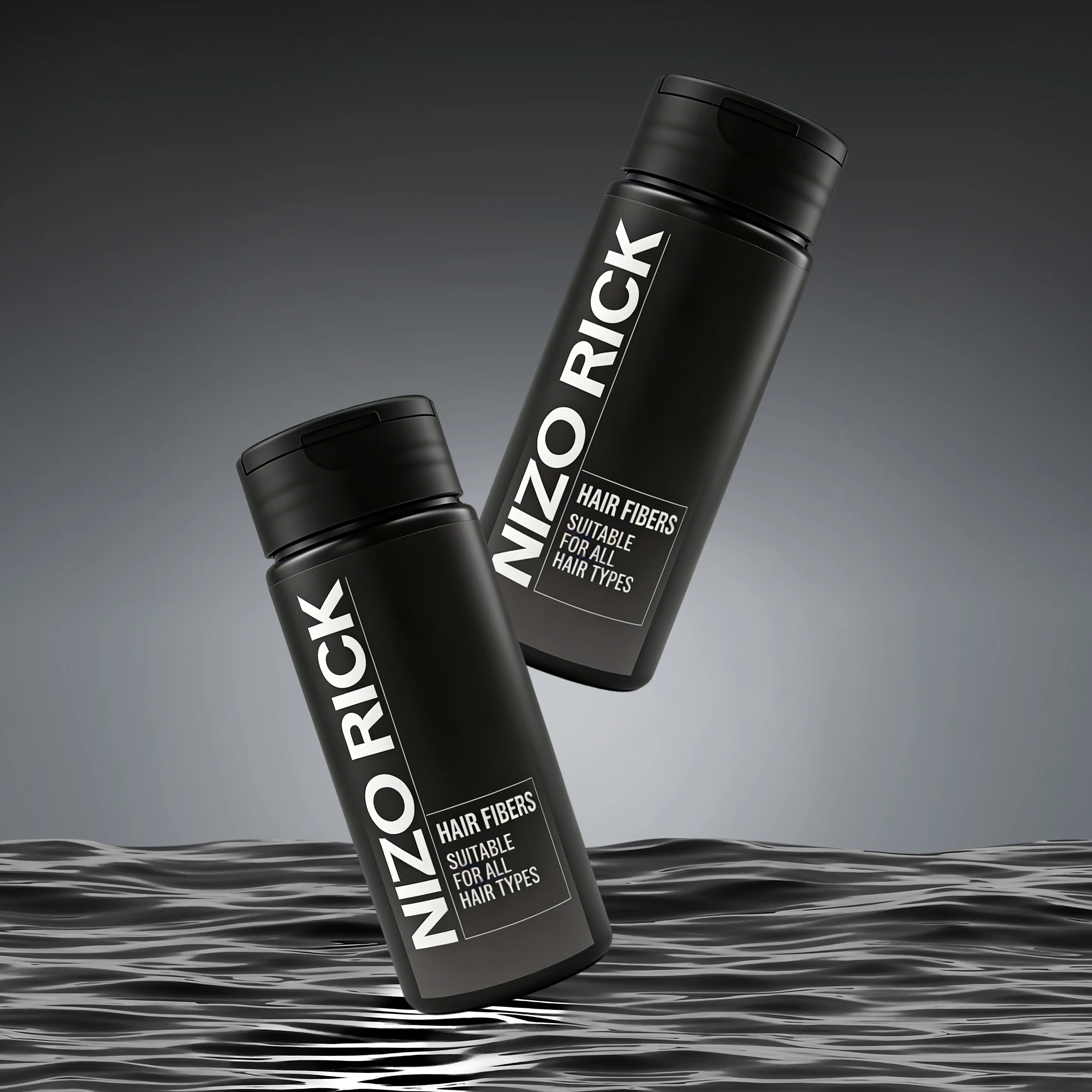 NIZO RICK Men's Hair Growth Fiber Powder 30g, Dark Brown, for covering hair imperfections and filling in the hairline.