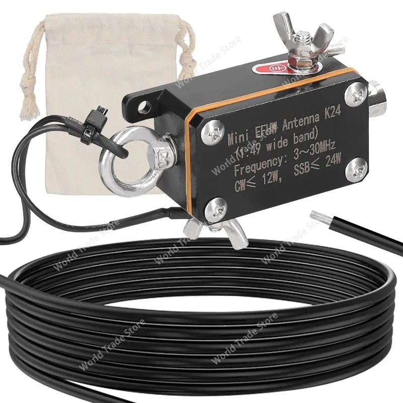

Карманная антенна EFHW K24 Коротковолновая антенна диапазона 3–30 МГц Широкополосная односторонняя полуволновая антенна