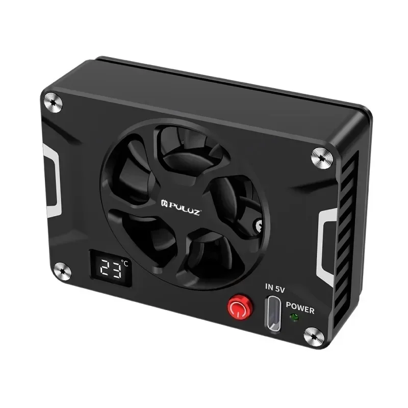 

Camera Cooling Fan Temperature Display Semiconductor Radiator with 8 Model Buckles For Sony Canon FUJIFILM Cameras