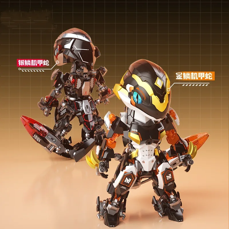 

BK001 Новая национальная трендовая серия: двенадцать знаков китайского зодиака - гигантская змея, меха, головоломки, строительные блоки