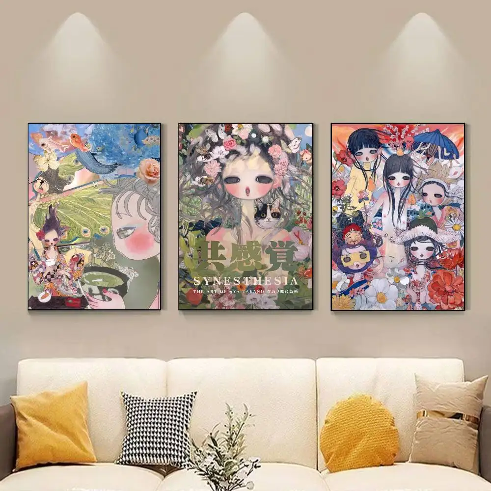 POP ART A-Aya Takano Poster HD Self Adhesive Waterproof Wall Art Ideal for Home Office Dorm Gift