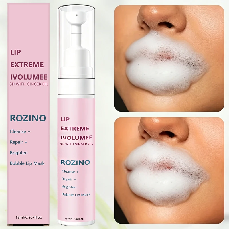 Rozino 3D Bubble Lip Mask Has a Dense Foam Texture That Gently Cleanses the Surface of the Lips. For Daily Use, It Can Nourish the Lips, Maintain Their Fullness, Even Out the Skin Tone of the Lip Surface, and Enhance the Visual Appearance. The Product Has a Gentle Texture, Is Easy to Use, and Is a Practical Item for Daily Lip Care.