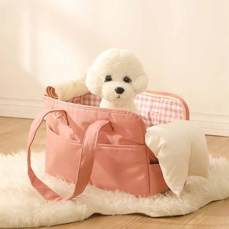 Luxury Cat Outing Carrying Bag Pet Dog Traveling Outing Bag Pure Cotton Large Capacity Send Pillow Pet Outdoor Travel Backpack