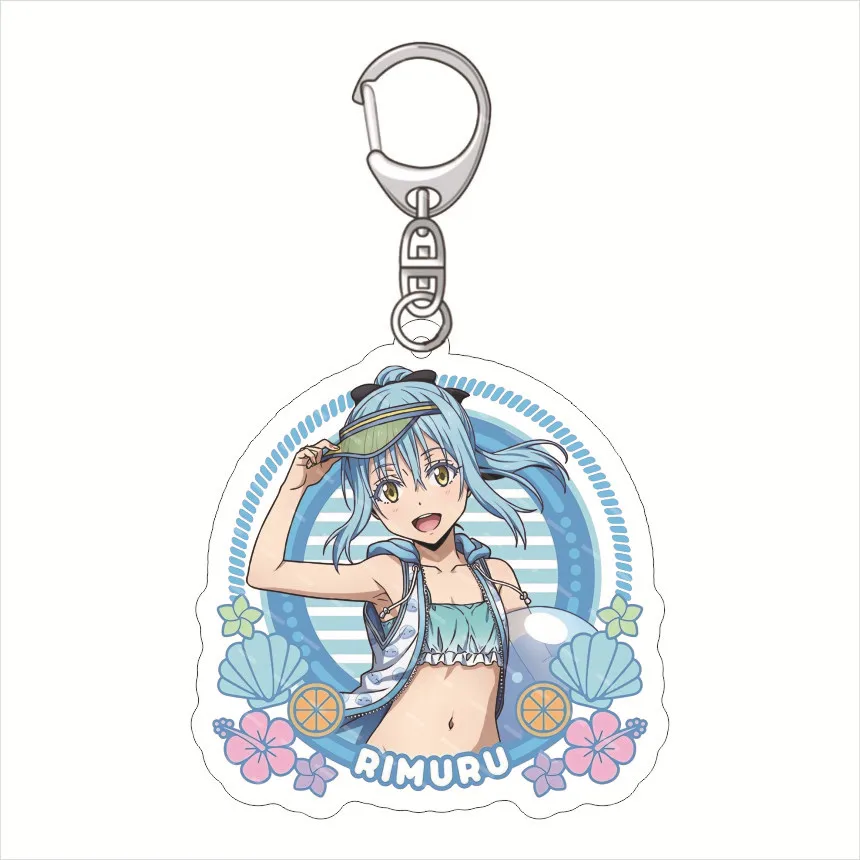 

Cute Anime That Time I Got Reincarnated as a Slime Keychain Rimuru Tempest Izawa Shizue Car Key Chain Bag Keyring Jewelry