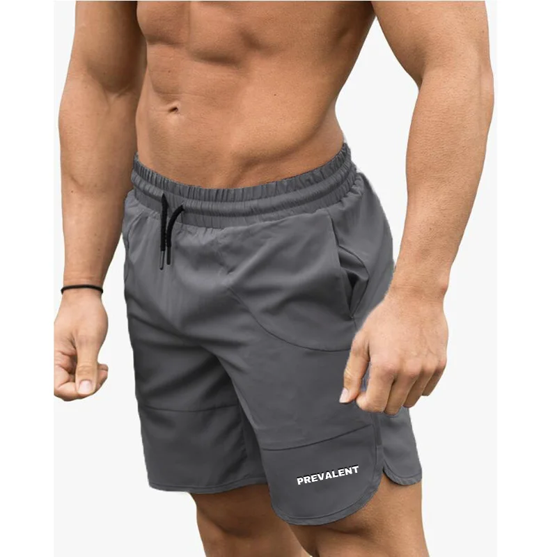 Suor fitness de secagem rápida masculino calças curtas, calções de ginástica masculinos, logotipo de marca personalizado, musculação jogger, treino, bricolage